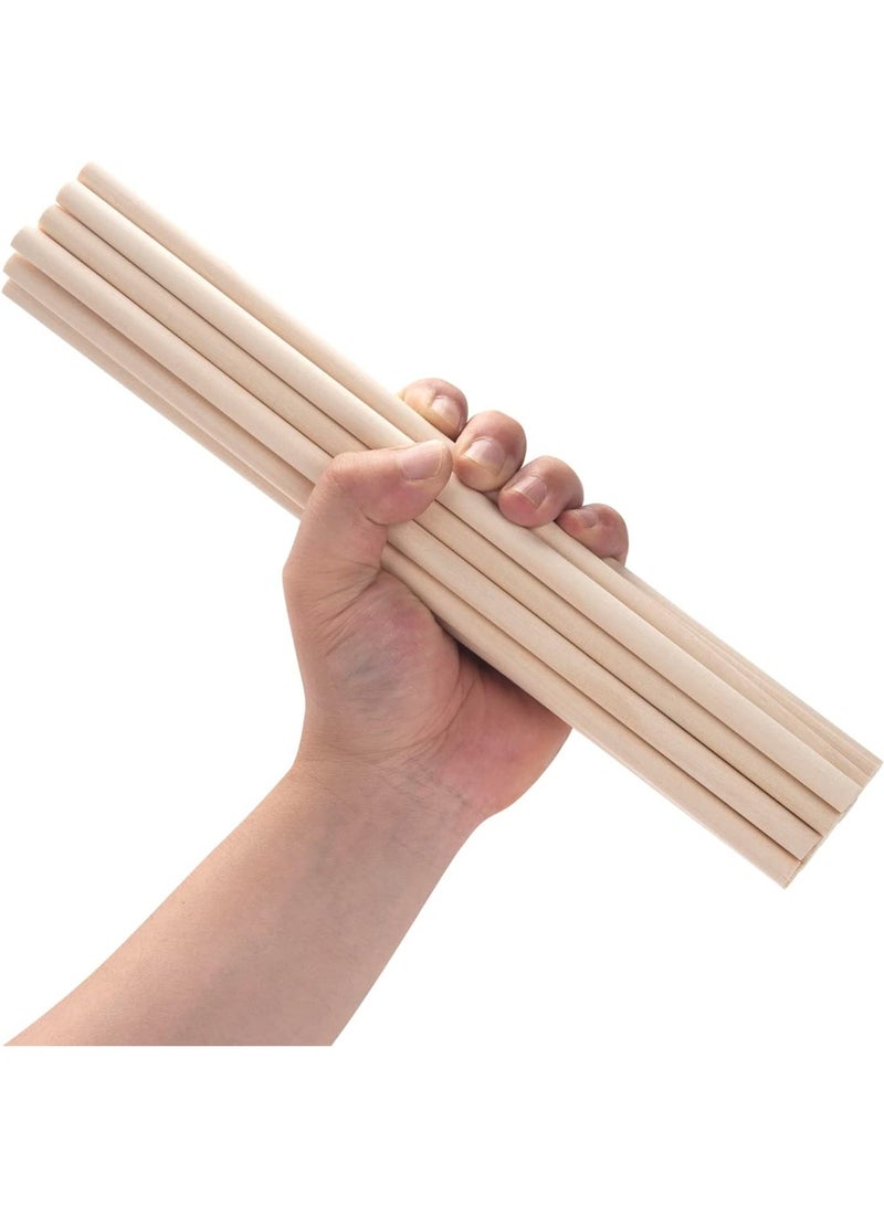 العصي الخشبية ، 20 عصي خشبية مستديرة ، تستخدم للحرف ، العصي الخشبية الصلبة غير المكتملة ، تستخدم للفن والحرف ، دعم الكعكة المتطبقة ، وعصي شريط الزفاف - Image 4